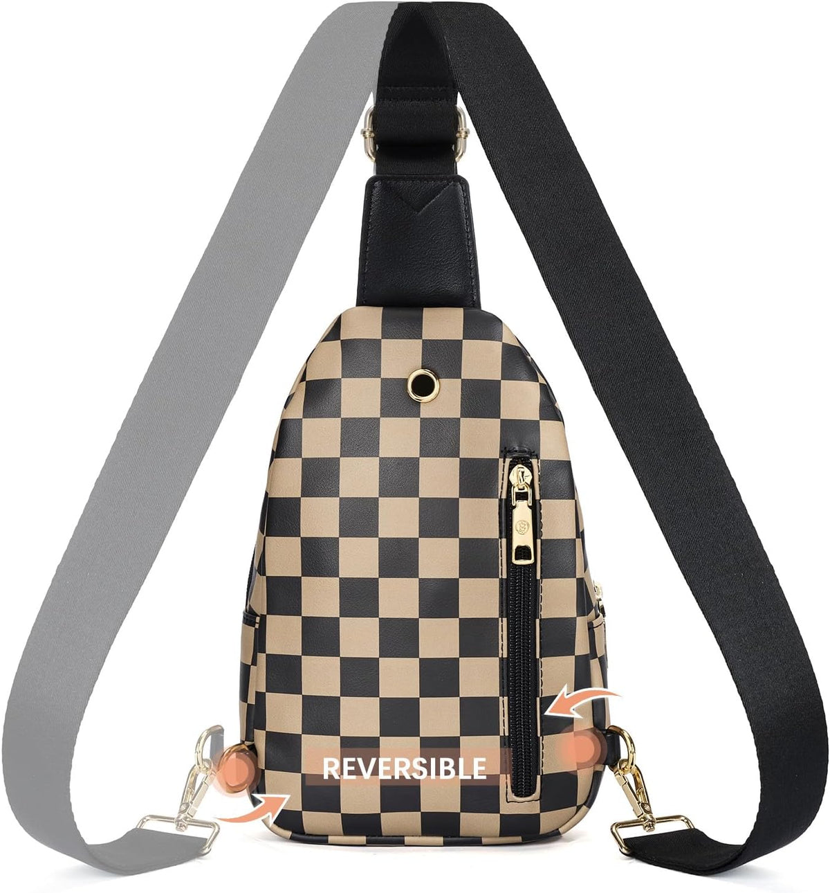Sling Bag for Women Leather Crossbody Bags Fanny Pack Chest Bag for Travel