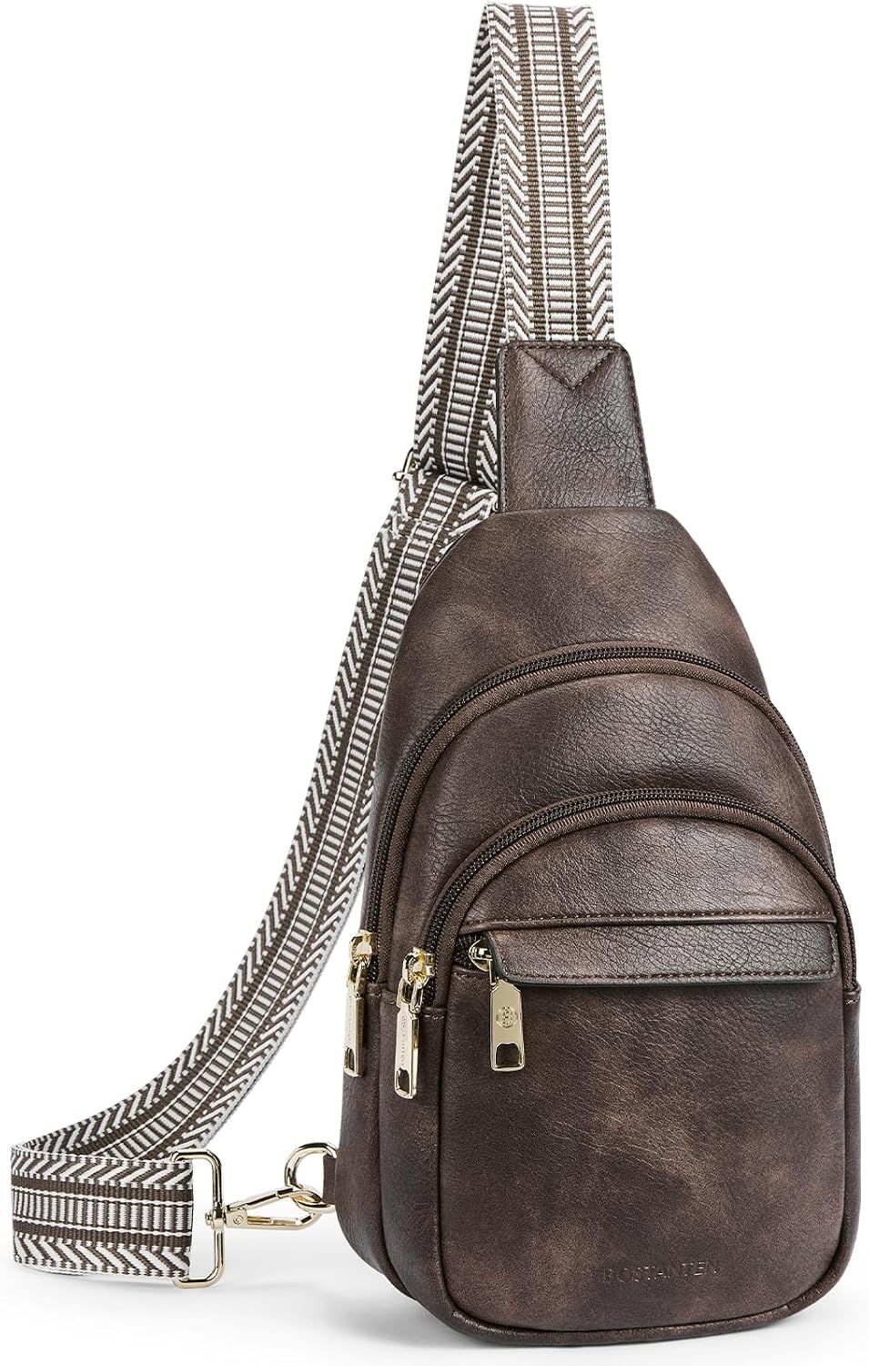 Sling Bag for Women Leather Crossbody Bags Fanny Pack Chest Bag for Travel