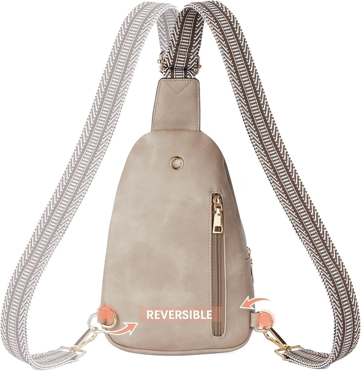 Sling Bag for Women Leather Crossbody Bags Fanny Pack Chest Bag for Travel
