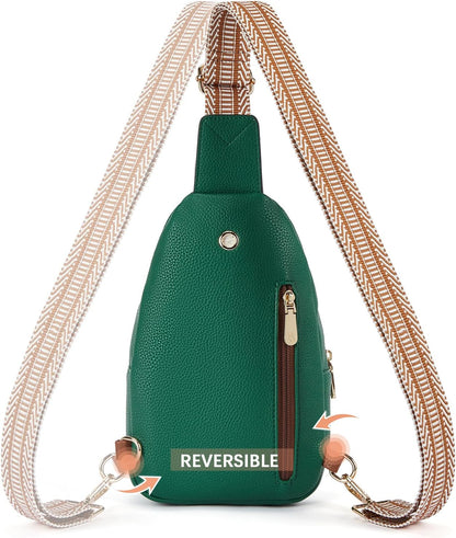 Sling Bag for Women Leather Crossbody Bags Fanny Pack Chest Bag for Travel