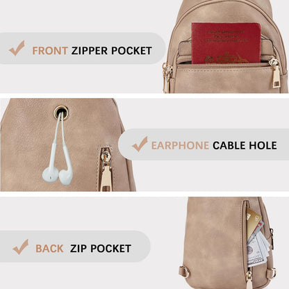 Sling Bag for Women Leather Crossbody Bags Fanny Pack Chest Bag for Travel
