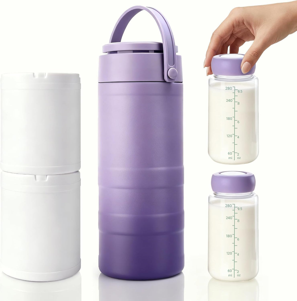 Breast Milk Cooler for Work &Travel,24 Hours 360°Cooling,Gift for New Moms