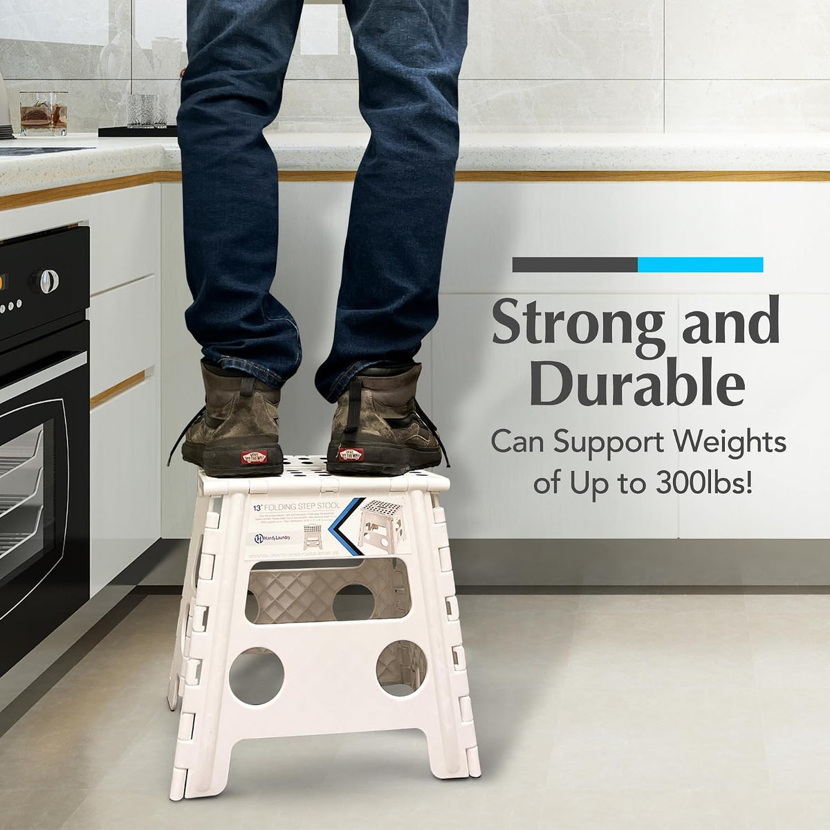 Folding Step Stool 9 Inch, Pink, Non-Slip Holds 300 lbs