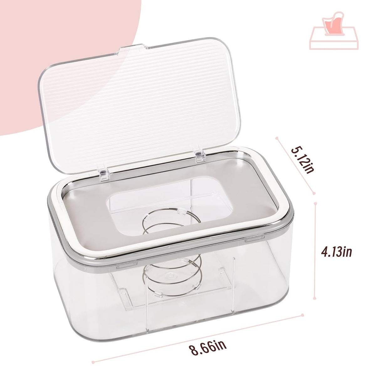 Baby Wipes Dispenser, Large Capacity Wipe Holder, Gold