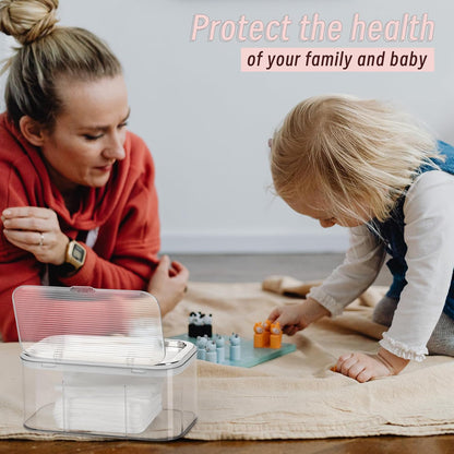 Baby Wipes Dispenser, Large Capacity Wipe Holder, Gold