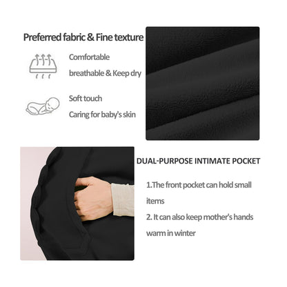 Baby Carrier Cover Stroller Cover,Newborn Hooded Stretchy Cloak,Soft Kangaroo Hoodie for Mom Baby,Suit for All Seasons (Green)