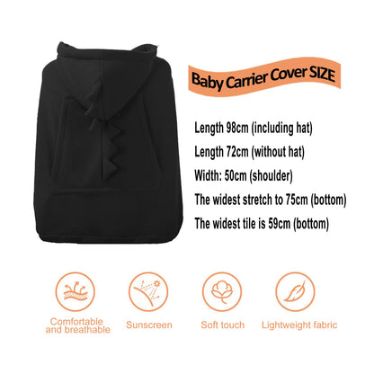 Baby Carrier Cover Stroller Cover,Newborn Hooded Stretchy Cloak,Soft Kangaroo Hoodie for Mom Baby,Suit for All Seasons (Green)