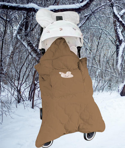 Baby Carrier Cover Stroller Cover,Newborn Hooded Stretchy Cloak,Soft Kangaroo Hoodie for Mom Baby,Suit for All Seasons (Green)