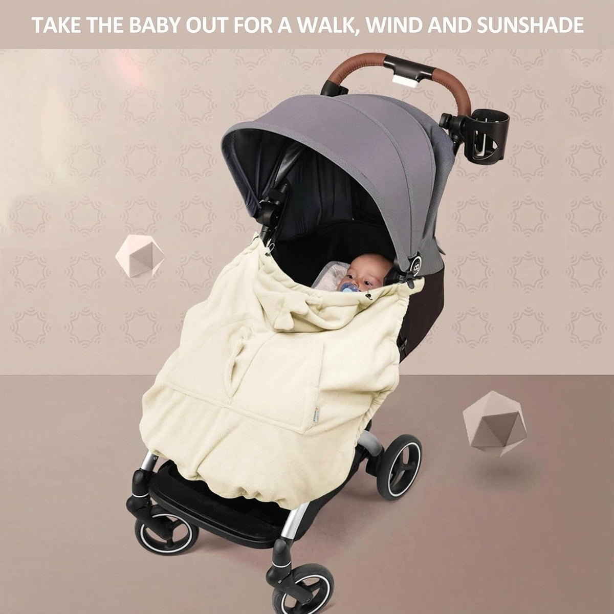 Baby Carrier Cover Stroller Cover,Newborn Hooded Stretchy Cloak,Soft Kangaroo Hoodie for Mom Baby,Suit for All Seasons (Green)