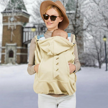 Baby Carrier Cover Stroller Cover,Newborn Hooded Stretchy Cloak,Soft Kangaroo Hoodie for Mom Baby,Suit for All Seasons (Green)