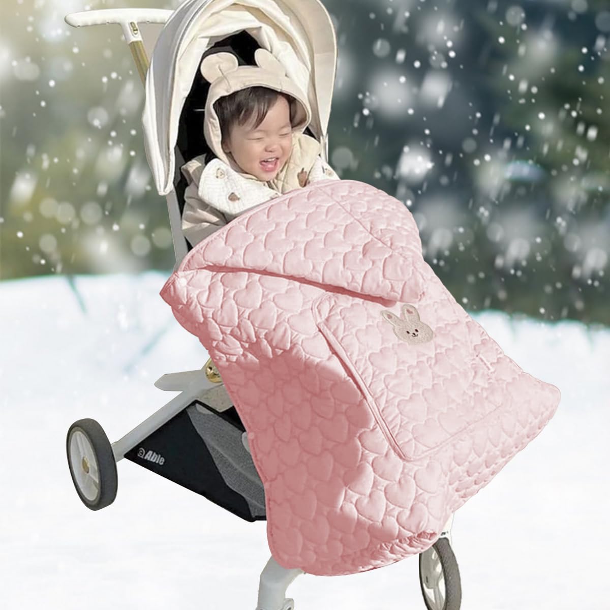 Baby Carrier Cover Stroller Cover,Newborn Hooded Stretchy Cloak,Soft Kangaroo Hoodie for Mom Baby,Suit for All Seasons (Green)