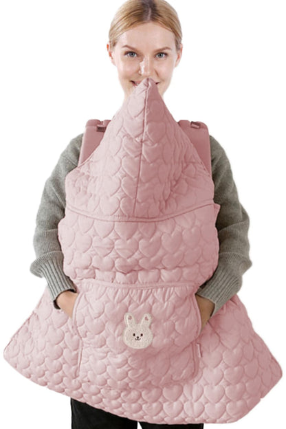 Baby Carrier Cover Stroller Cover,Newborn Hooded Stretchy Cloak,Soft Kangaroo Hoodie for Mom Baby,Suit for All Seasons (Green)