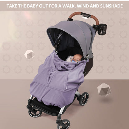 Baby Carrier Cover Stroller Cover,Newborn Hooded Stretchy Cloak,Soft Kangaroo Hoodie for Mom Baby,Suit for All Seasons (Green)