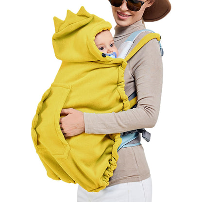 Baby Carrier Cover Stroller Cover,Newborn Hooded Stretchy Cloak,Soft Kangaroo Hoodie for Mom Baby,Suit for All Seasons (Green)
