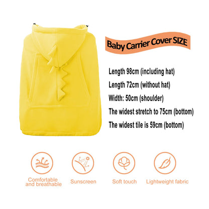 Baby Carrier Cover Stroller Cover,Newborn Hooded Stretchy Cloak,Soft Kangaroo Hoodie for Mom Baby,Suit for All Seasons (Green)