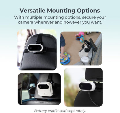 5” HD Touch Screen Baby Car Monitor – Hackproof, No WiFi Baby Camera for Travel and Home, Night Vision, Headrest or Clamp Mount, Baby Reminder Alert - Black