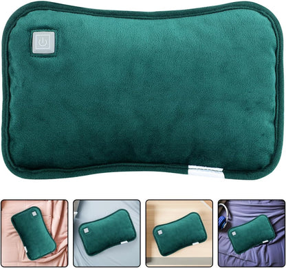 1pc Electric Heating Treasure Portable Hot Water Bottle Cover Rechargeable Stomach Warmer Moist Heating Pad for Cramps Winter USB Electric Warmer