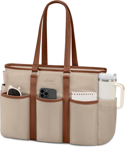 Work Tote Bag for Women, Teacher Tote Bag Nurse Bag, Utility Bag For Work/Travel/College/Daily, Large Purse Handbag With Multi Pockets