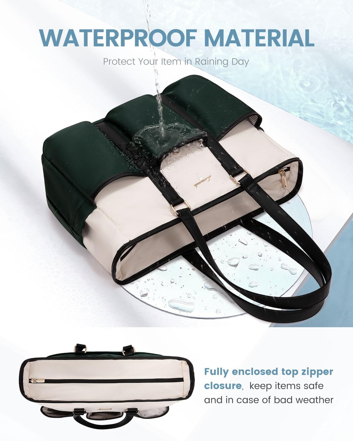 Work Tote Bag for Women, Teacher Tote Bag Nurse Bag, Utility Bag For Work/Travel/College/Daily, Large Purse Handbag With Multi Pockets