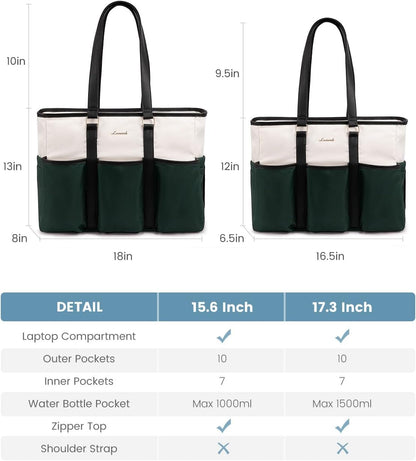 Work Tote Bag for Women, Teacher Tote Bag Nurse Bag, Utility Bag For Work/Travel/College/Daily, Large Purse Handbag With Multi Pockets
