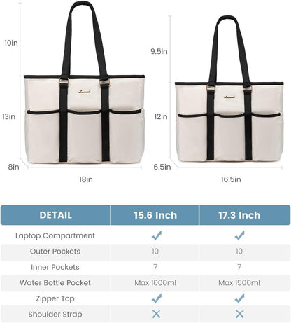 Work Tote Bag for Women, Teacher Tote Bag Nurse Bag, Utility Bag For Work/Travel/College/Daily, Large Purse Handbag With Multi Pockets