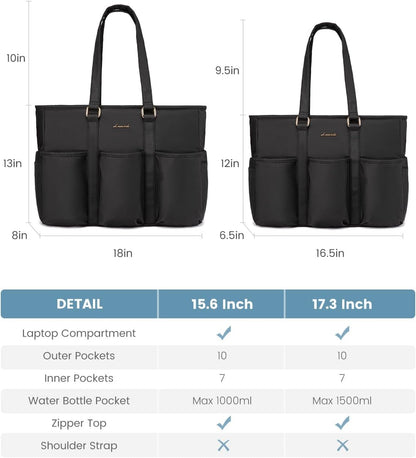 Work Tote Bag for Women, Teacher Tote Bag Nurse Bag, Utility Bag For Work/Travel/College/Daily, Large Purse Handbag With Multi Pockets