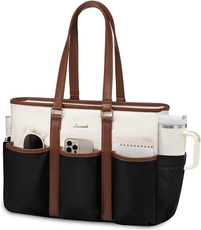 Work Tote Bag for Women, Teacher Tote Bag Nurse Bag, Utility Bag For Work/Travel/College/Daily, Large Purse Handbag With Multi Pockets