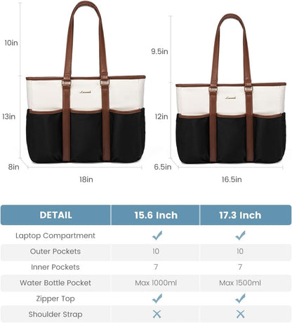 Work Tote Bag for Women, Teacher Tote Bag Nurse Bag, Utility Bag For Work/Travel/College/Daily, Large Purse Handbag With Multi Pockets