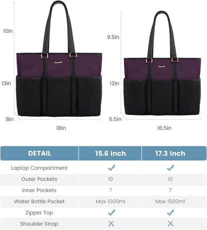 Work Tote Bag for Women, Teacher Tote Bag Nurse Bag, Utility Bag For Work/Travel/College/Daily, Large Purse Handbag With Multi Pockets