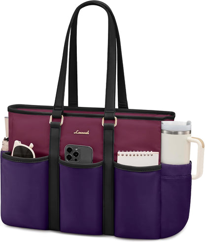 Work Tote Bag for Women, Teacher Tote Bag Nurse Bag, Utility Bag For Work/Travel/College/Daily, Large Purse Handbag With Multi Pockets