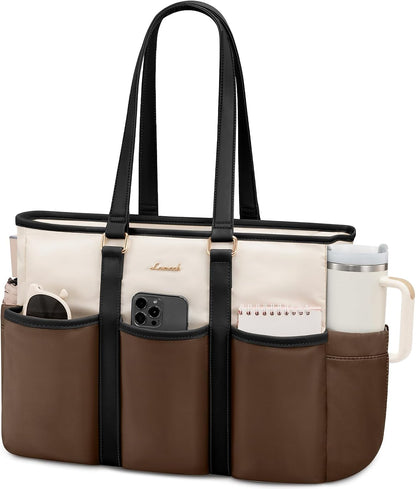 Work Tote Bag for Women, Teacher Tote Bag Nurse Bag, Utility Bag For Work/Travel/College/Daily, Large Purse Handbag With Multi Pockets