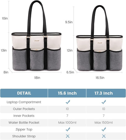 Work Tote Bag for Women, Teacher Tote Bag Nurse Bag, Utility Bag For Work/Travel/College/Daily, Large Purse Handbag With Multi Pockets