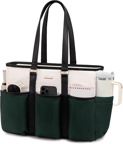 Work Tote Bag for Women, Teacher Tote Bag Nurse Bag, Utility Bag For Work/Travel/College/Daily, Large Purse Handbag With Multi Pockets