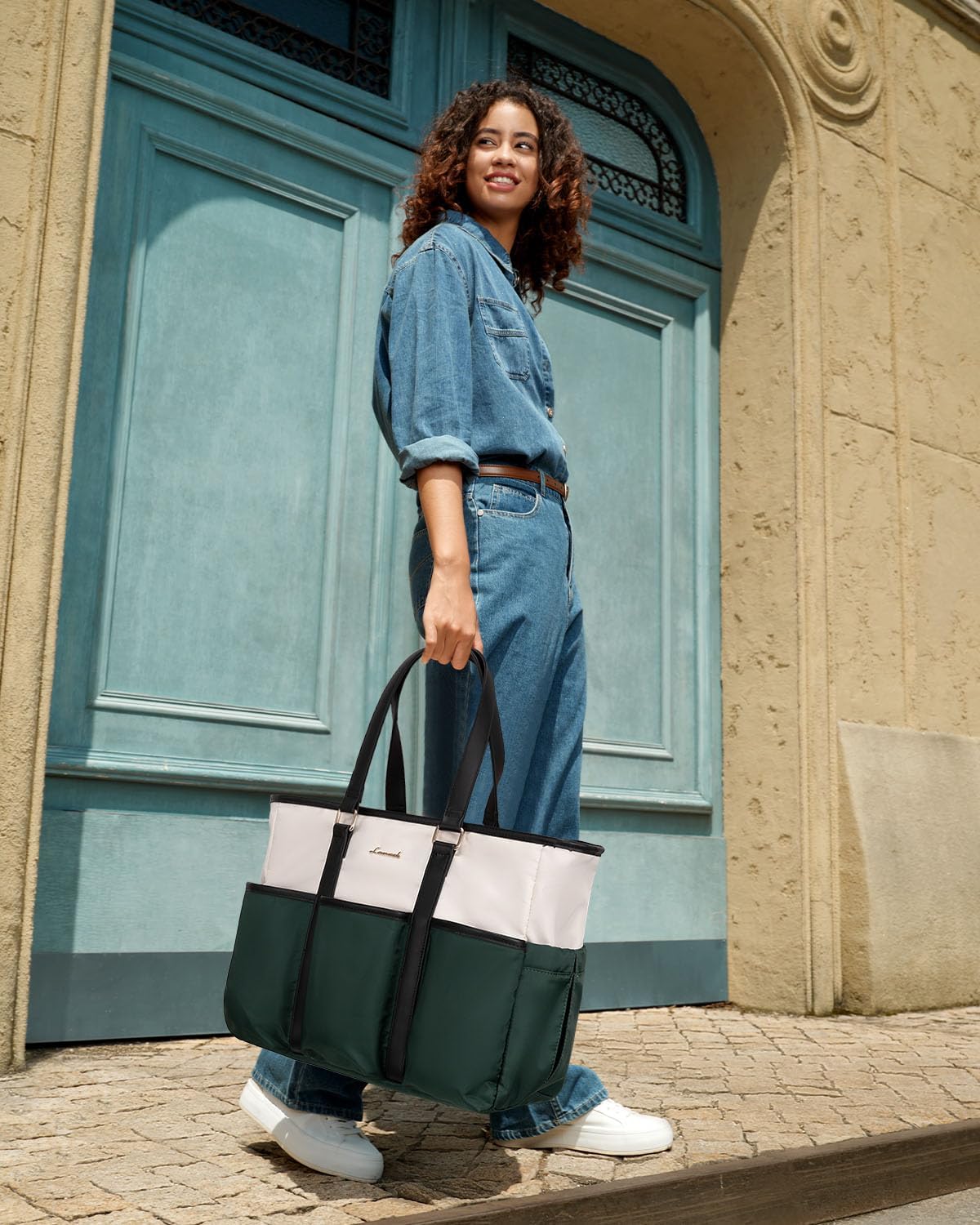 Work Tote Bag for Women, Teacher Tote Bag Nurse Bag, Utility Bag For Work/Travel/College/Daily, Large Purse Handbag With Multi Pockets