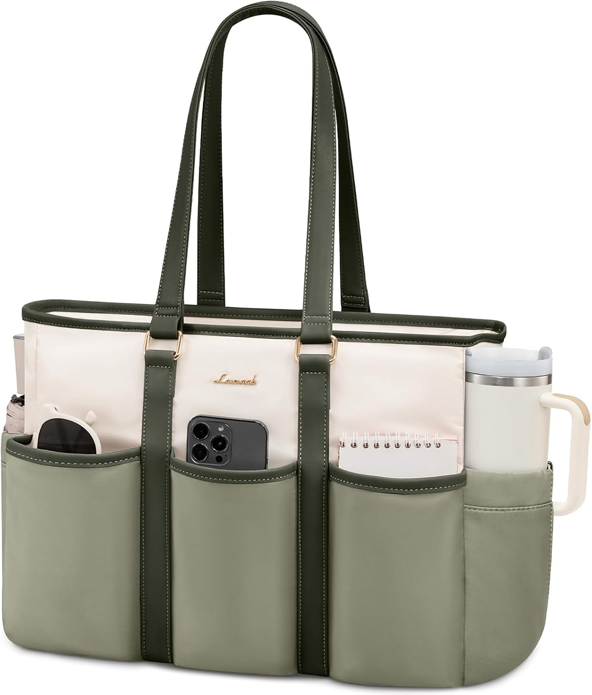 Work Tote Bag for Women, Teacher Tote Bag Nurse Bag, Utility Bag For Work/Travel/College/Daily, Large Purse Handbag With Multi Pockets
