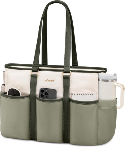 Work Tote Bag for Women, Teacher Tote Bag Nurse Bag, Utility Bag For Work/Travel/College/Daily, Large Purse Handbag With Multi Pockets