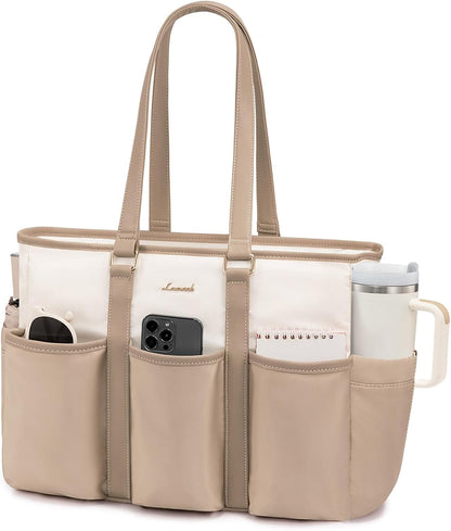 Work Tote Bag for Women, Teacher Tote Bag Nurse Bag, Utility Bag For Work/Travel/College/Daily, Large Purse Handbag With Multi Pockets