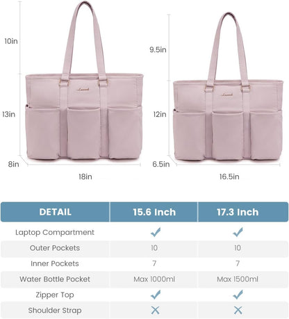Work Tote Bag for Women, Teacher Tote Bag Nurse Bag, Utility Bag For Work/Travel/College/Daily, Large Purse Handbag With Multi Pockets