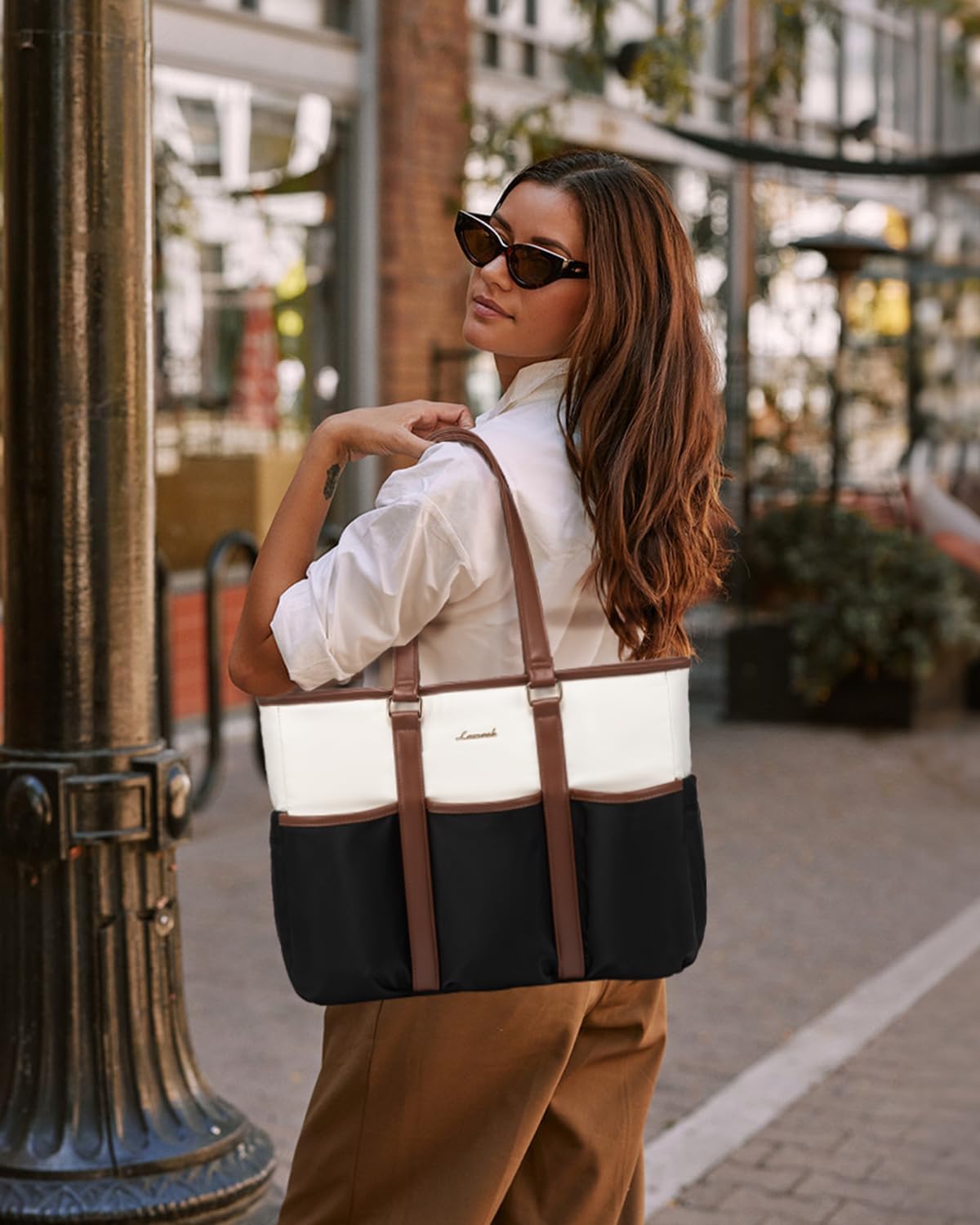 Work Tote Bag for Women, Teacher Tote Bag Nurse Bag, Utility Bag For Work/Travel/College/Daily, Large Purse Handbag With Multi Pockets
