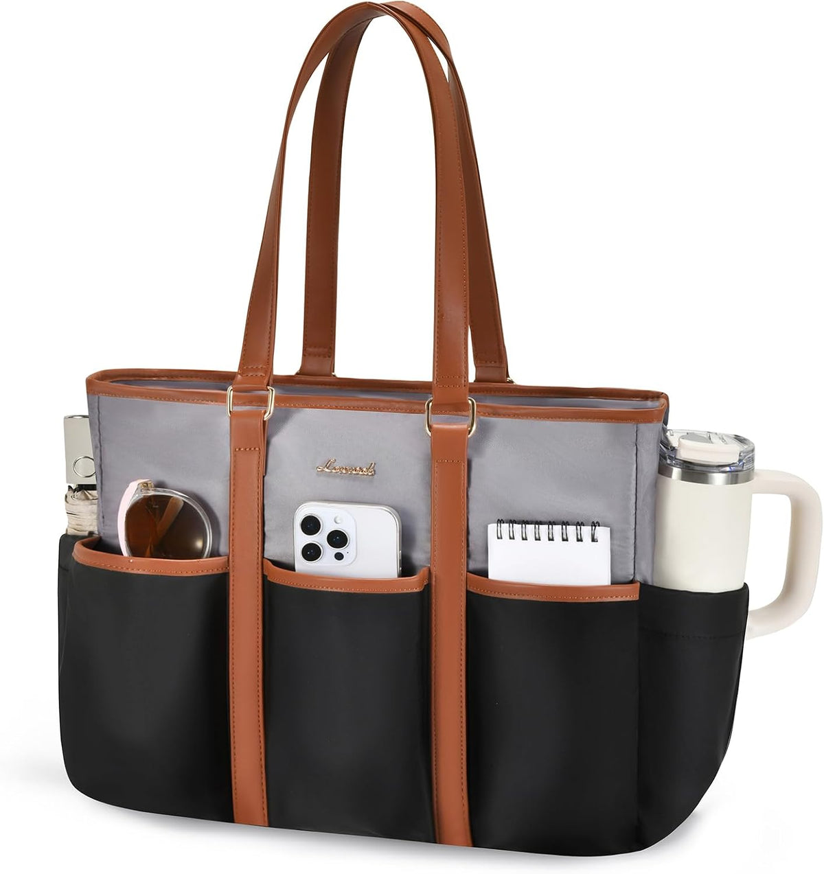 Work Tote Bag for Women, Teacher Tote Bag Nurse Bag, Utility Bag For Work/Travel/College/Daily, Large Purse Handbag With Multi Pockets