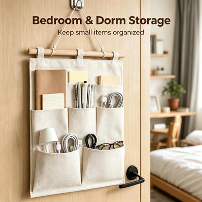 Over the Door Magazine Pockets, Closet Hanging Organizer Bag,5 Pockets