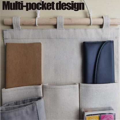 Over the Door Magazine Pockets, Closet Hanging Organizer Bag,5 Pockets
