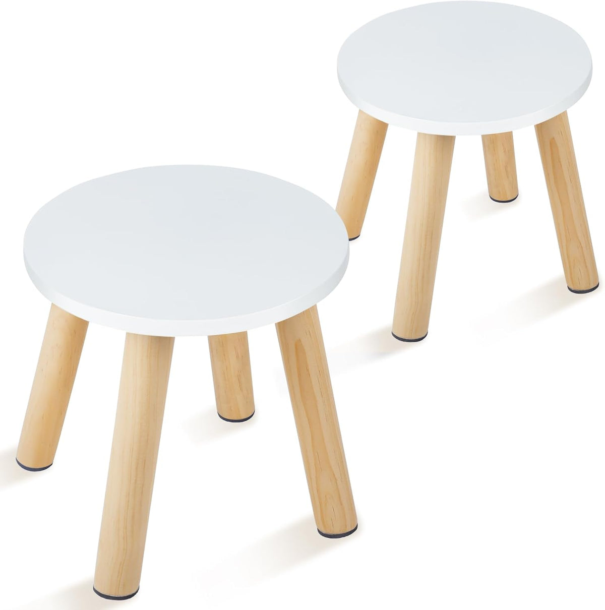 2 Pack Wooden Step Stool for Kids,Children's Stool,Small Wood Stool
