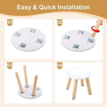 2 Pack Wooden Step Stool for Kids,Children's Stool,Small Wood Stool