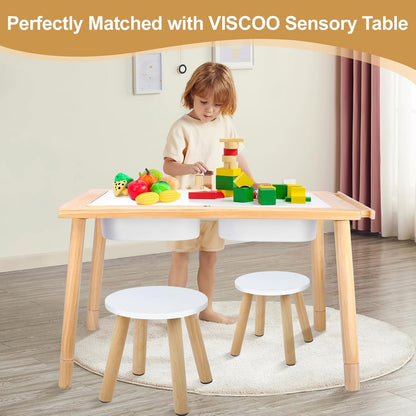 2 Pack Wooden Step Stool for Kids,Children's Stool,Small Wood Stool