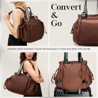 Everyday Bag Tote for Women, Spacious Diaper Bag with 16 Pockets, Durable Travel Bag, Sleek Work Shoulder Bag