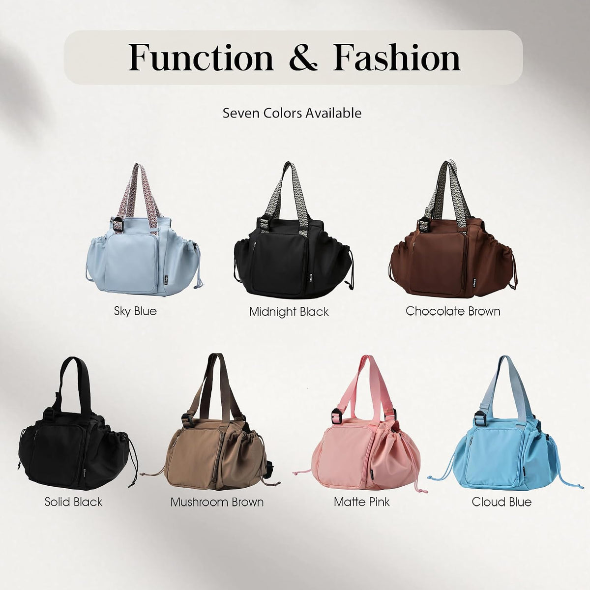 Everyday Bag Tote for Women, Spacious Diaper Bag with 16 Pockets, Durable Travel Bag, Sleek Work Shoulder Bag