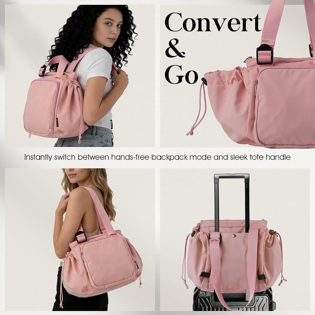 Everyday Bag Tote for Women, Spacious Diaper Bag with 16 Pockets, Durable Travel Bag, Sleek Work Shoulder Bag