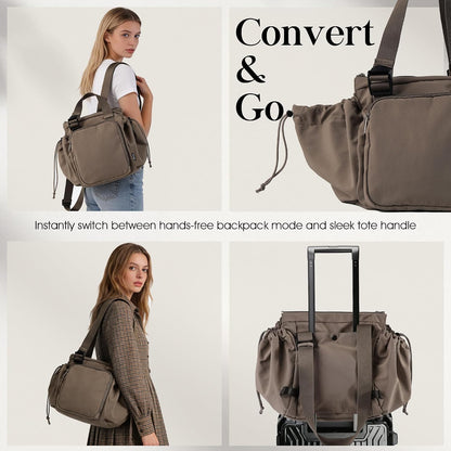 Everyday Bag Tote for Women, Spacious Diaper Bag with 16 Pockets, Durable Travel Bag, Sleek Work Shoulder Bag
