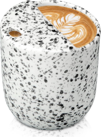 Ceramic Mug with Sip Hole 10 oz Novelty Food Pattern Ceramic Coffee Mug Hand Painted Travel Mugs Heat Resistant Non Slip Built in One Lid Handcraft Mugs for Coffee Lovers Appreciation Gift
